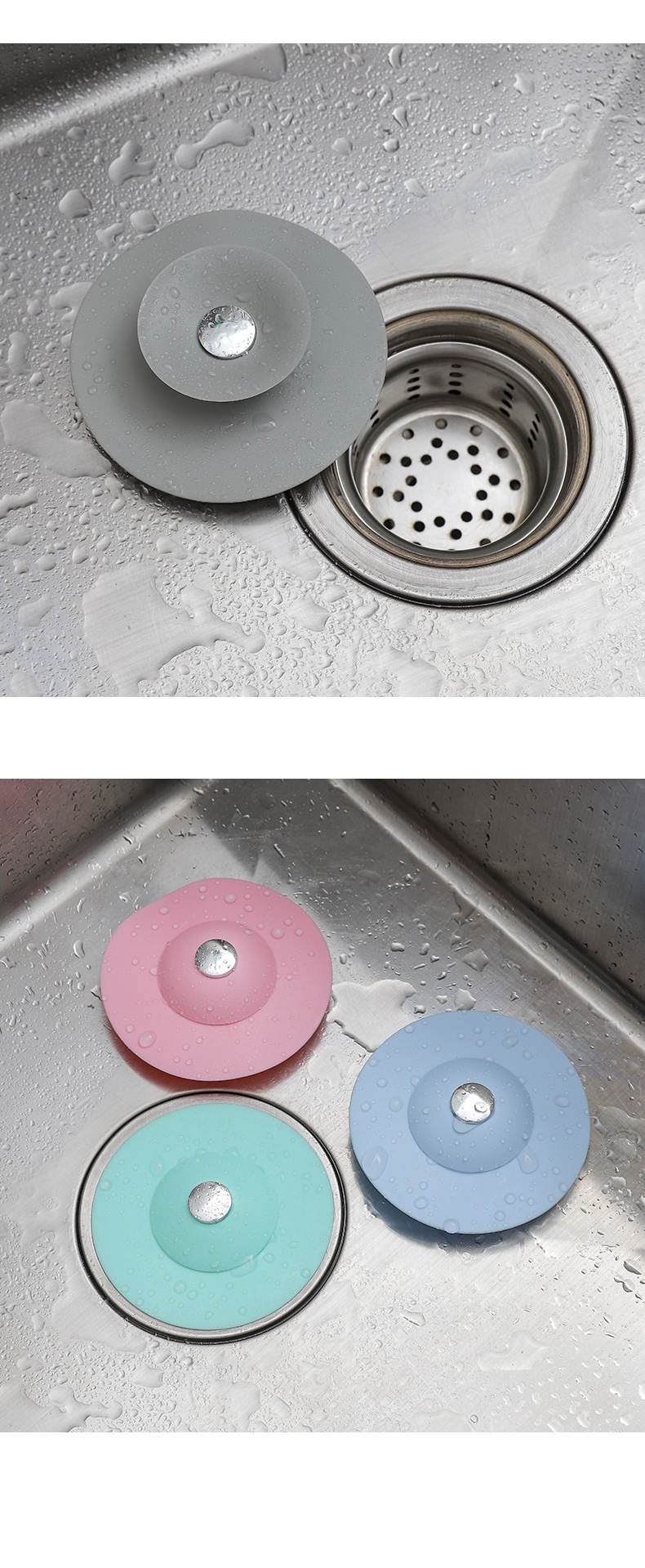 Kitchen Push-Type Deodorant Filter Screen Silicone UFO Bounce Floor Drain Bathroom Anti-Blocking Plastic Water Channel Floor Drain Cover Kitchen Push-Type Deodorant Filter Screen Silicone UFO Bounce Floor Drain Bathroom Anti-Blocking Plastic Water Channel Floor Drain Cover