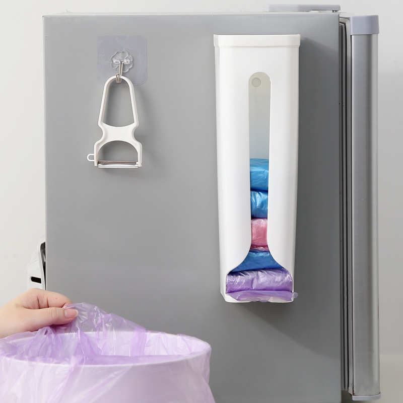 Creative Kitchen Garbage Bag Storage Box Plastic Bag Shopping Bag Storage Box Wall-Mounted Storage Rack Finishing Box