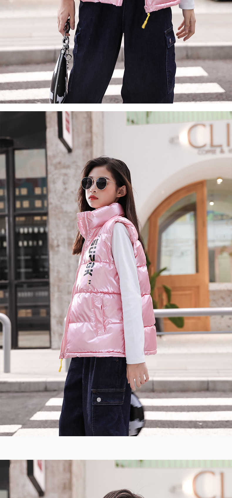 Children's down Cotton Vest 2021 Autumn and Winter New Medium and Large Children's Thickened Disposable Vest Baby Girl Warm Waistcoat
