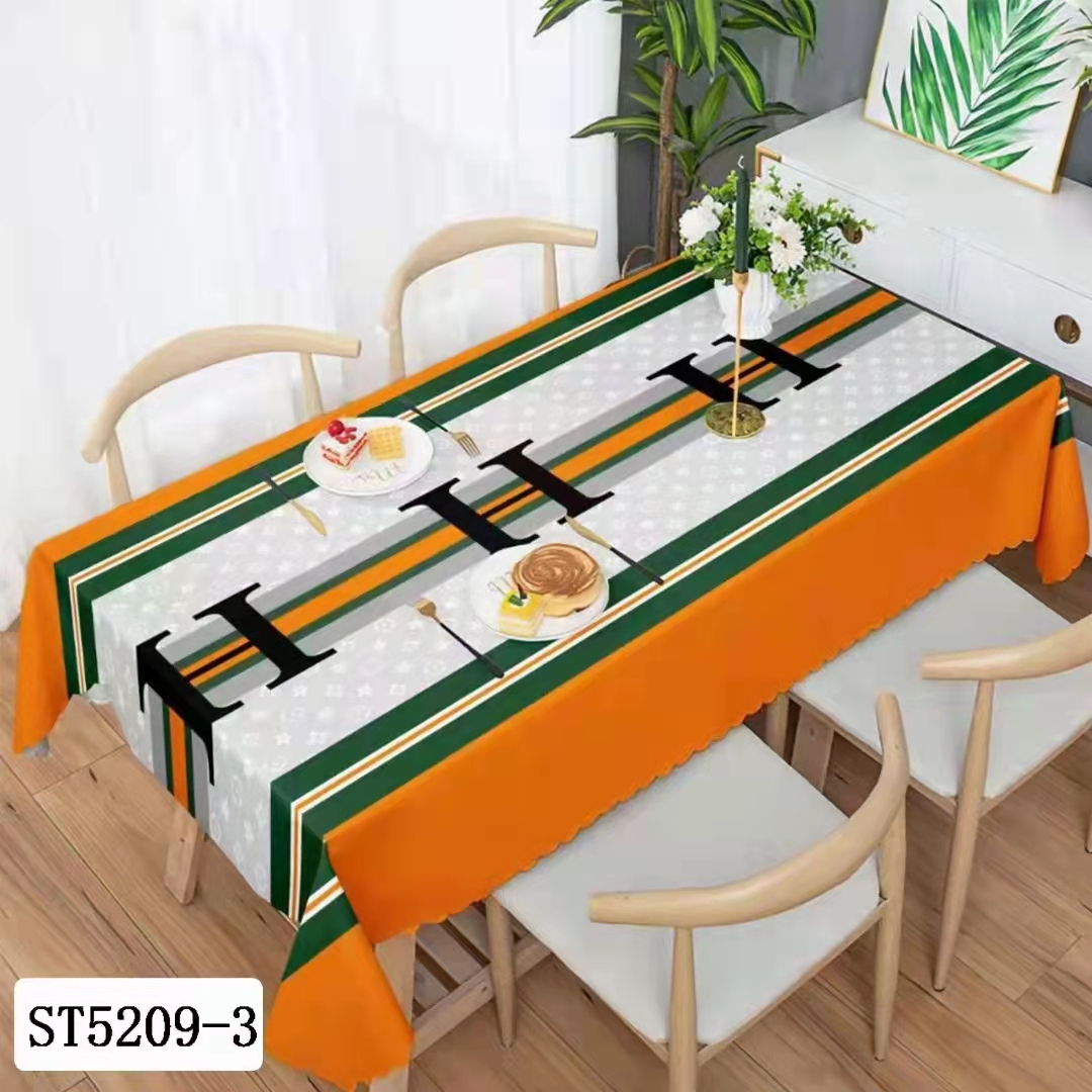 Thick PVC Tablecloth Waterproof and Oilproof and Heatproof Disposable PU Leather Pattern Plastic Nordic Ins Odorless Dining Table Cloth Tablecloth