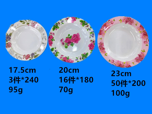 Melamine tableware Melamine plate imitation ceramic appliqued plate mei nai plate design can be sold by ton