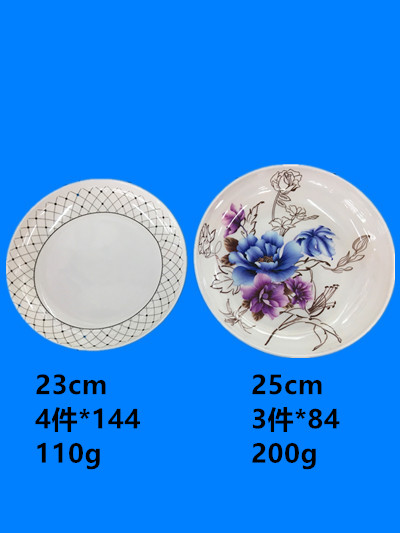 Melamine tableware Melamine plate imitation ceramic appliqued plate mei nai plate design can be sold by ton