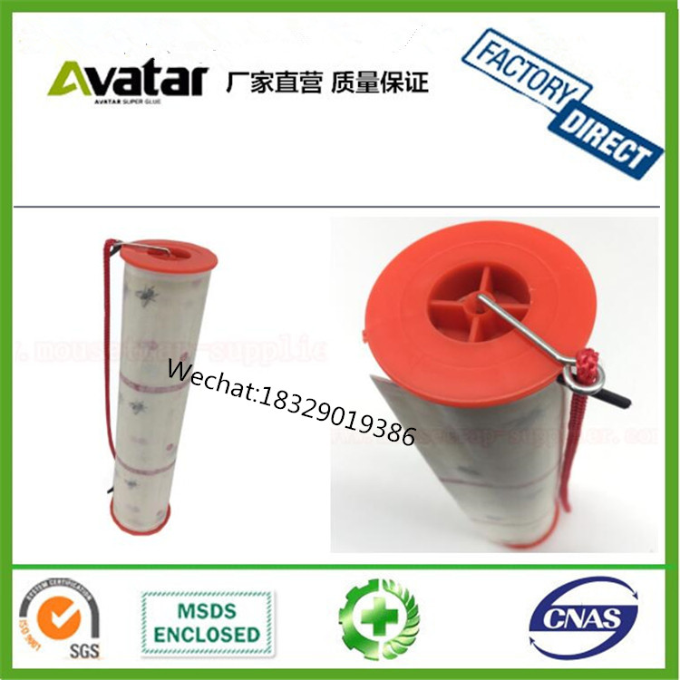 Indoor and outdoor use Disposable Fly Roll Trap Catcher Insect Sticky Glue Paper Board 25cm*4m