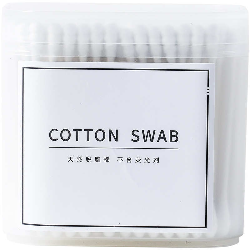 Cosmetic Cotton Swab Cotton Swab Household Disposable Double Head Boxed Black Cotton Rod Stall Cleaning Health Swab