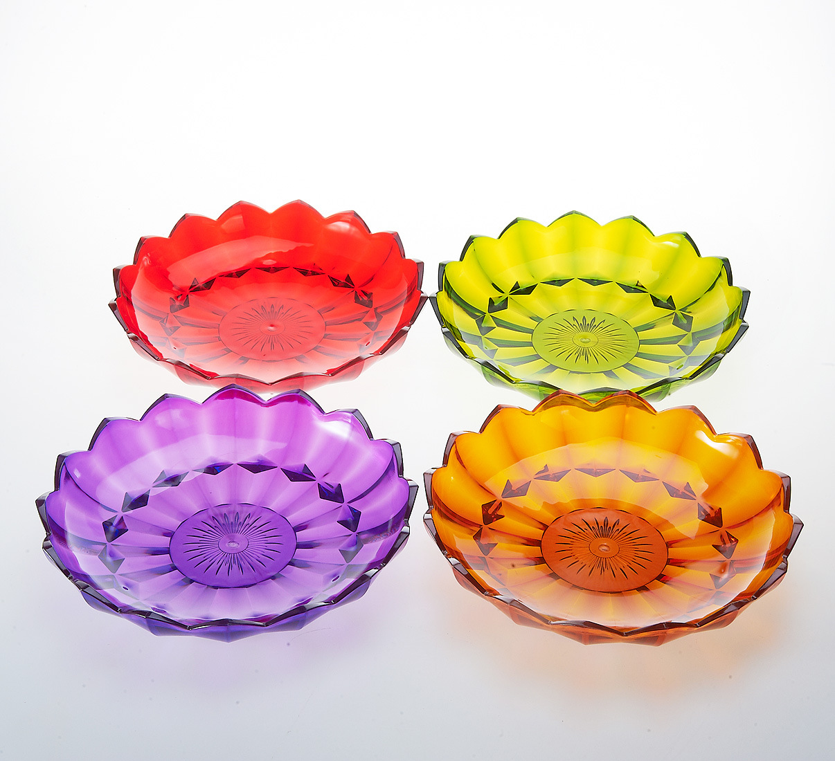 Wholesale Color PS Fruit Plate, Creative Leaf Fruit Plate, Large Leaf Glass Fruit Plate