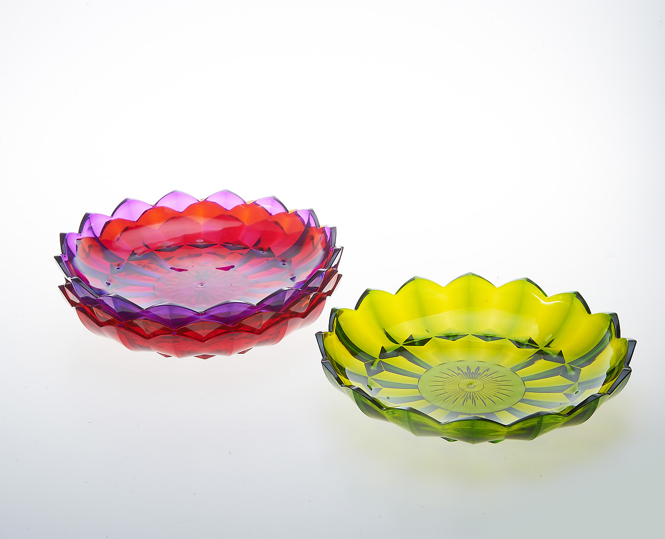 Wholesale Color PS Fruit Plate, Creative Leaf Fruit Plate, Large Leaf Glass Fruit Plate