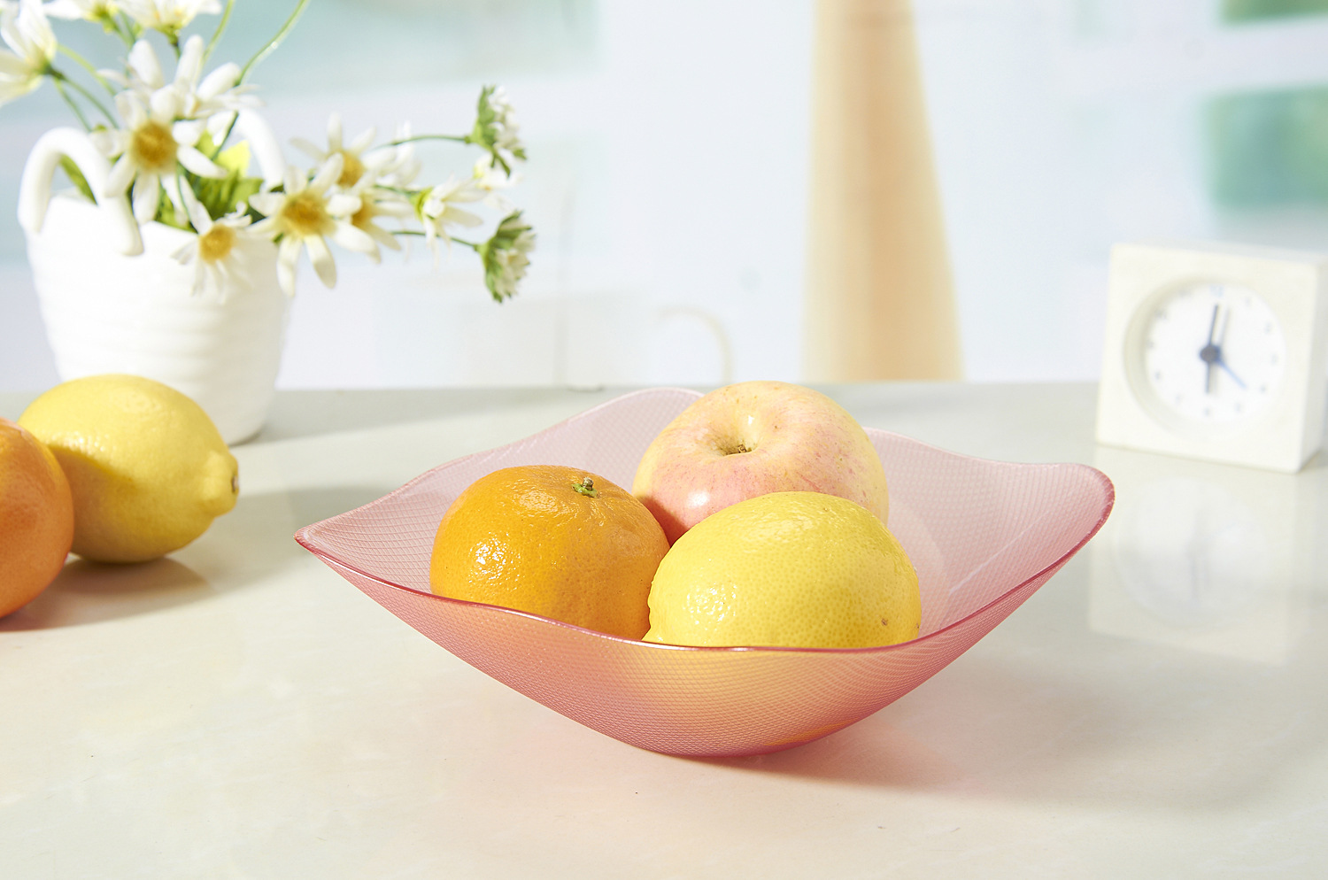 Wholesale Color PS Fruit Plate, Creative Leaf Fruit Plate, Large Leaf Glass Fruit Plate
