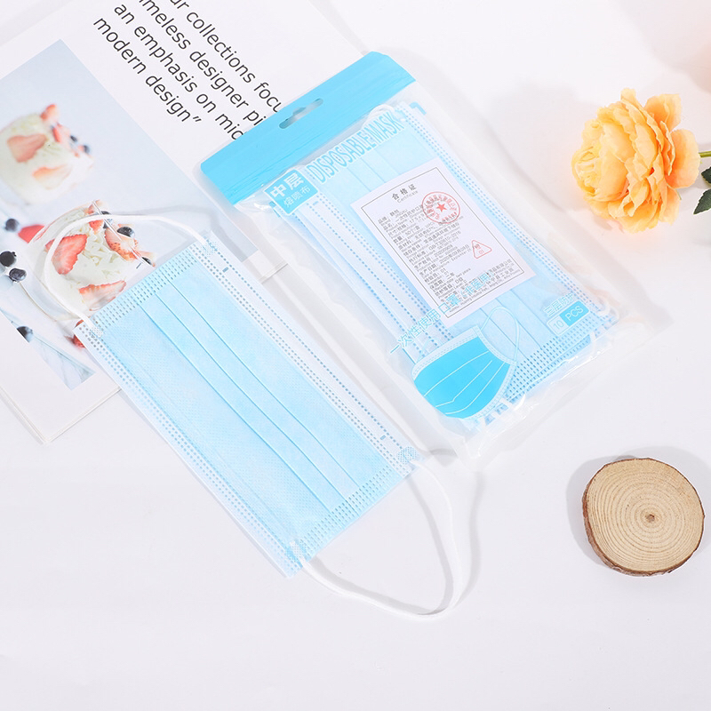 Fine Packaging, Ten Disposable Masks, Three Layers, Meltblown Fabric Mask Scarf Certificate