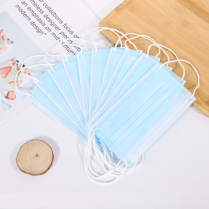 Fine Packaging, Ten Disposable Masks, Three Layers, Meltblown Fabric Mask Scarf Certificate