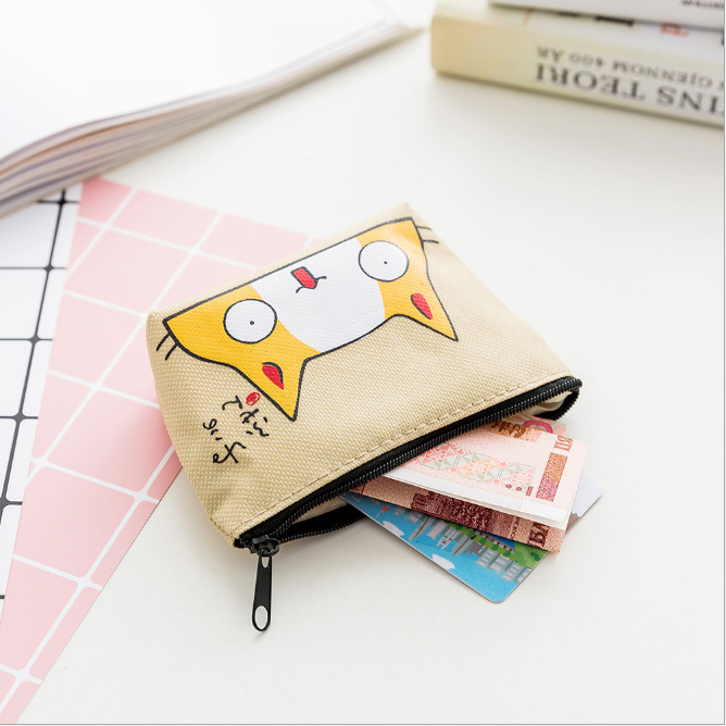 Oxford cloth cat change purse waterproof express coin bag key bag card bag easy to carry