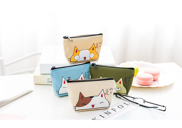 Oxford cloth cat change purse waterproof express coin bag key bag card bag easy to carry