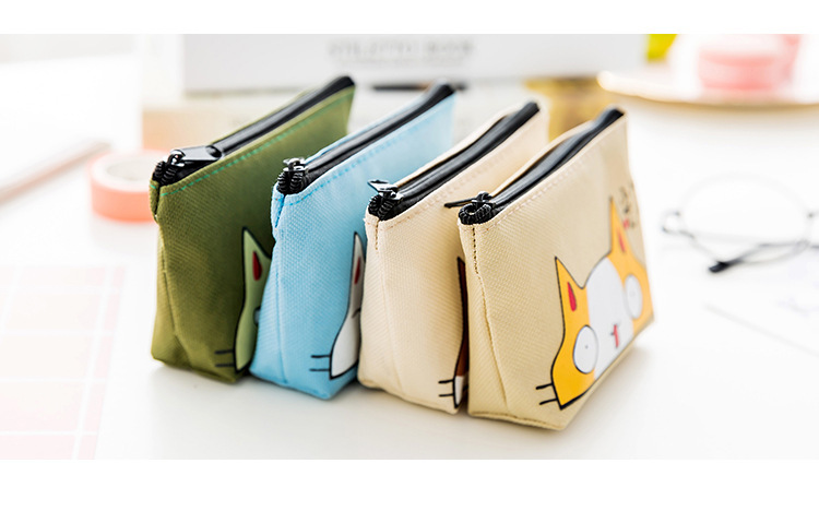 Oxford cloth cat change purse waterproof express coin bag key bag card bag easy to carry