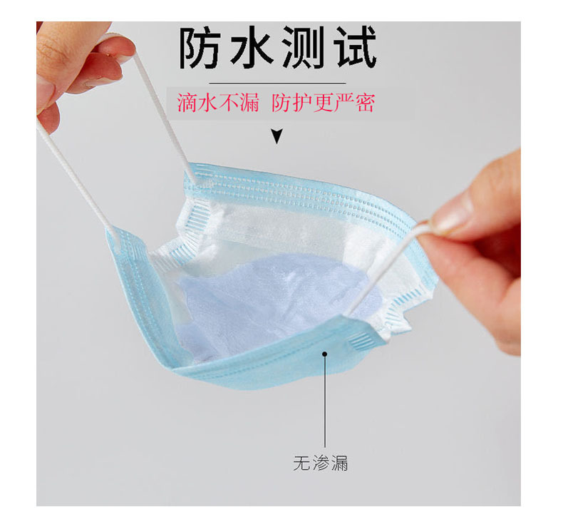 ThreeLayer Protective Melting Spray NonWoven Adult Color Disposable Mask Breathable AntiFog Black White
