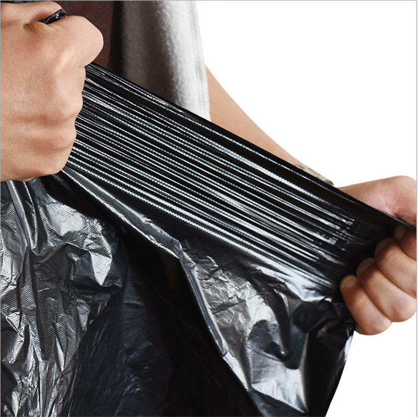 [Vest Portable Garbage Bag] 50 PCs Thickened Garbage Bag Household Disposable Portable Black Wholesale