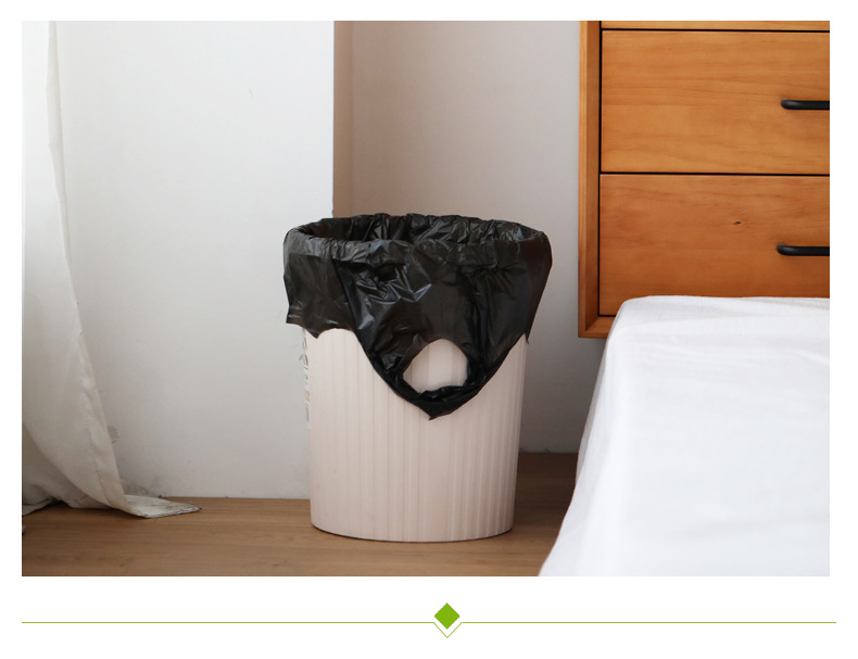 [Vest Portable Garbage Bag] 50 PCs Thickened Garbage Bag Household Disposable Portable Black Wholesale
