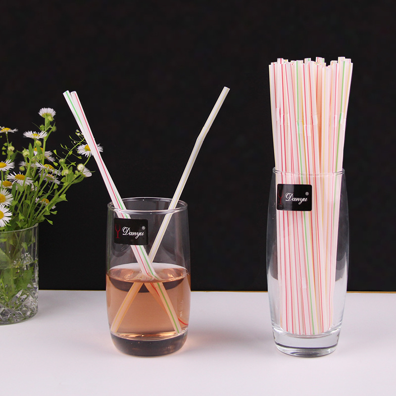 Boxed Transparent Disposable Plastic Straw Independent Packaging Flexible Single Child Special Whole 6mm 210mm