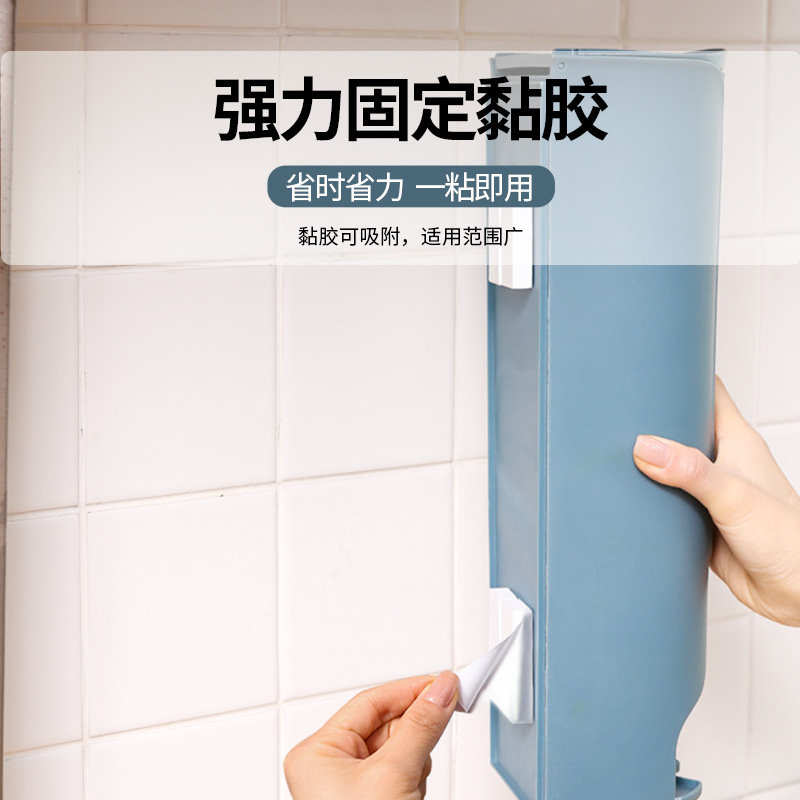 Garbage Bag Storage Box Artifact Packing Plastic Bag Collector Wall Hanging Kitchen Convenient Bag Extraction Punch-Free