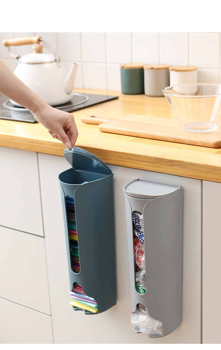 Garbage Bag Storage Box Artifact Packing Plastic Bag Collector Wall Hanging Kitchen Convenient Bag Extraction Punch-Free Garbage Bag Storage Box Artifact Packing Plastic Bag Collector Wall Hanging Kitchen Convenient Bag Extraction Punch-Free