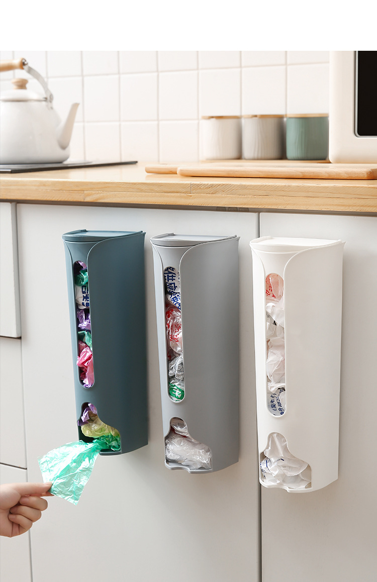 Garbage Bag Storage Box Artifact Packing Plastic Bag Collector Wall Hanging Kitchen Convenient Bag Extraction Punch-Free Garbage Bag Storage Box Artifact Packing Plastic Bag Collector Wall Hanging Kitchen Convenient Bag Extraction Punch-Free