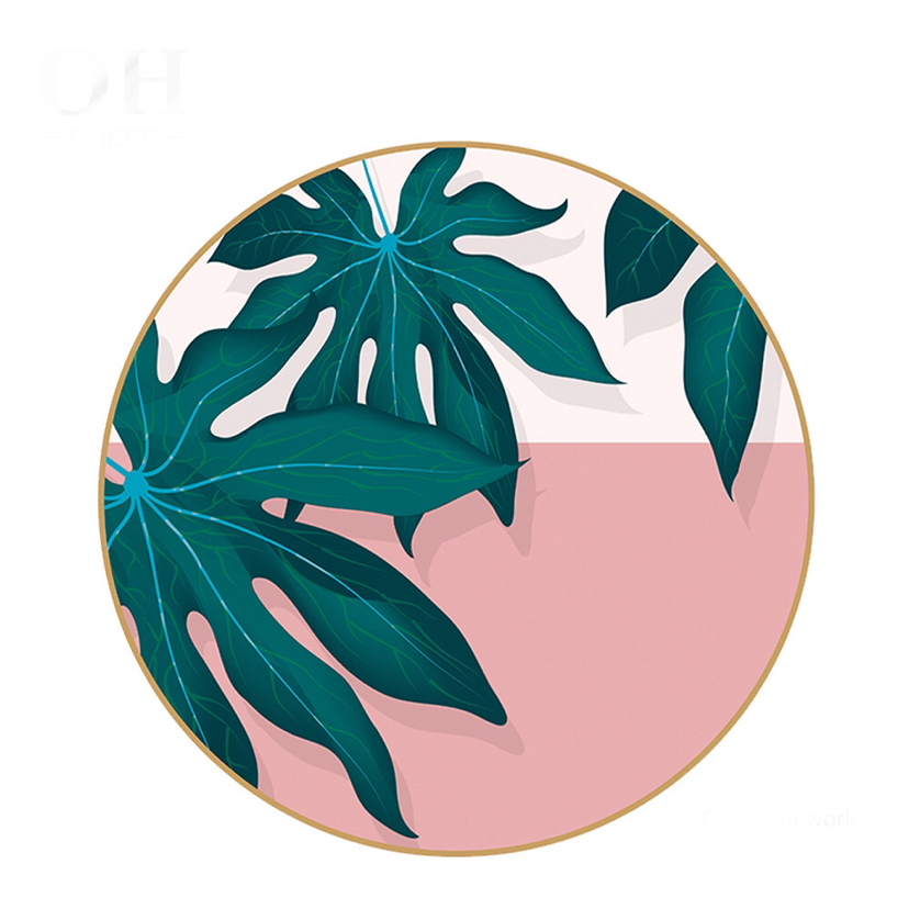 Bone China Dish High Ceramic Western Cuisine Plate Monstera Powder Plate Plate Dish Disc Shallow Plate Large Tray Tableware Set