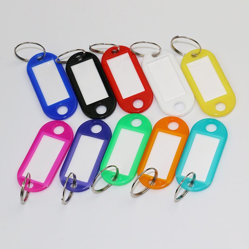 Supply Color Plastic Pp Key Card Hotel Number Plate Key Chain Pendant Card for Classification Candy Color Marker