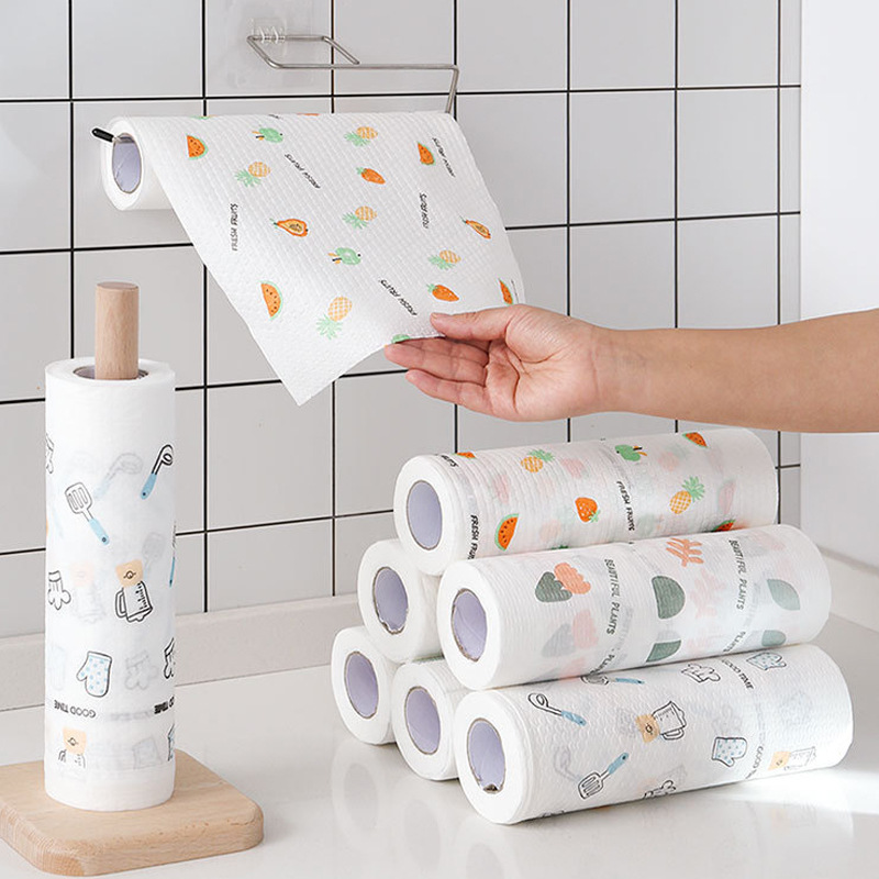 Disposable NonWoven Cloth Lazy Rag Thickened Dish Towel Washable Wet and Dry DualUse Can Be Customized on Behalf of Hair