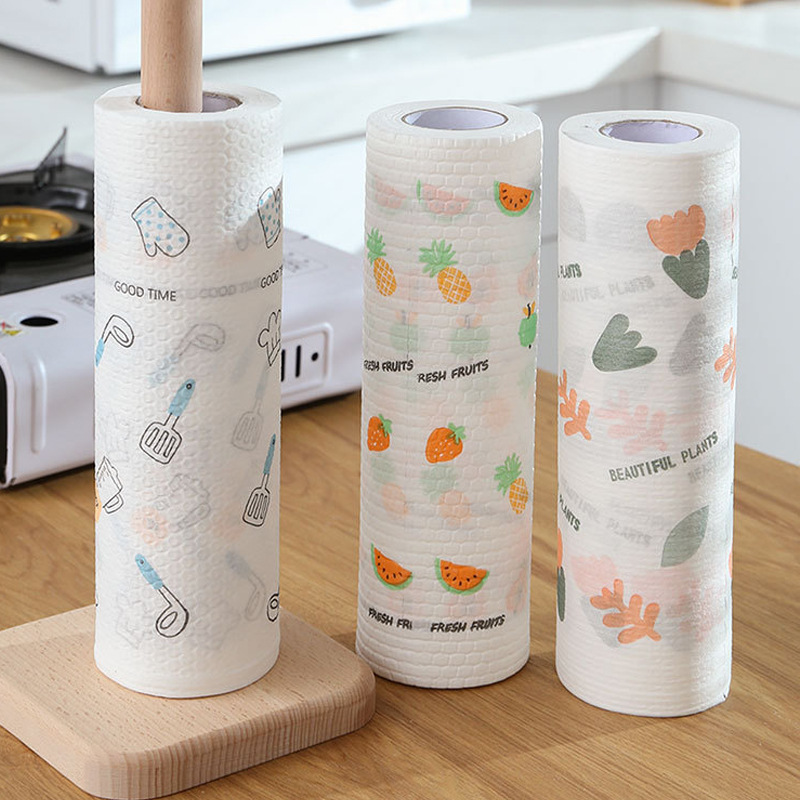 Disposable NonWoven Cloth Lazy Rag Thickened Dish Towel Washable Wet and Dry DualUse Can Be Customized on Behalf of Hair