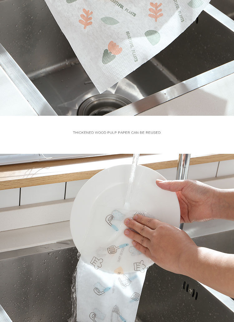 Disposable NonWoven Cloth Lazy Rag Thickened Dish Towel Washable Wet and Dry DualUse Can Be Customized on Behalf of Hair