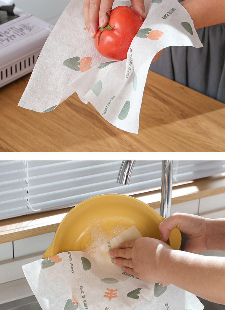Disposable NonWoven Cloth Lazy Rag Thickened Dish Towel Washable Wet and Dry DualUse Can Be Customized on Behalf of Hair