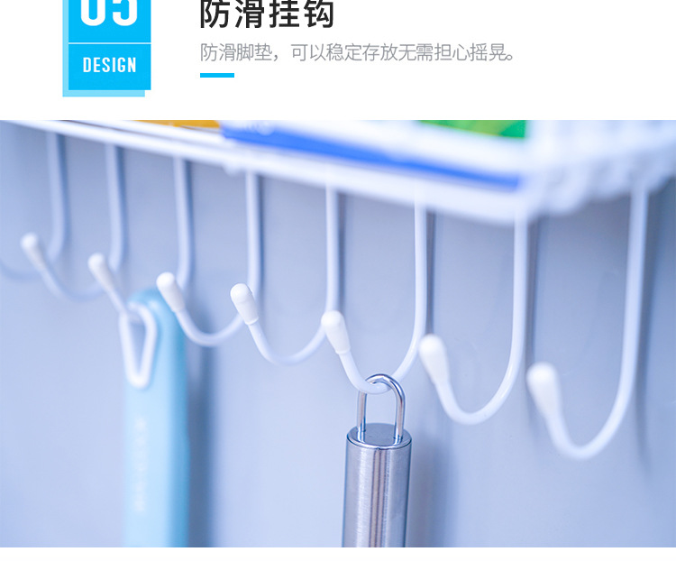 The kitchen supplies grocery side rack multi-functional household side wall rack plastic wrap storage rack