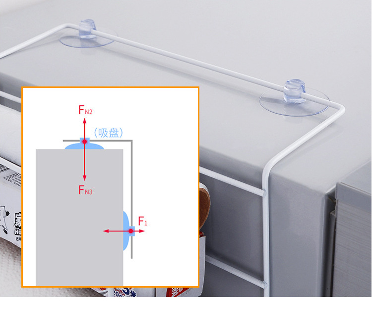 The kitchen supplies grocery side rack multi-functional household side wall rack plastic wrap storage rack