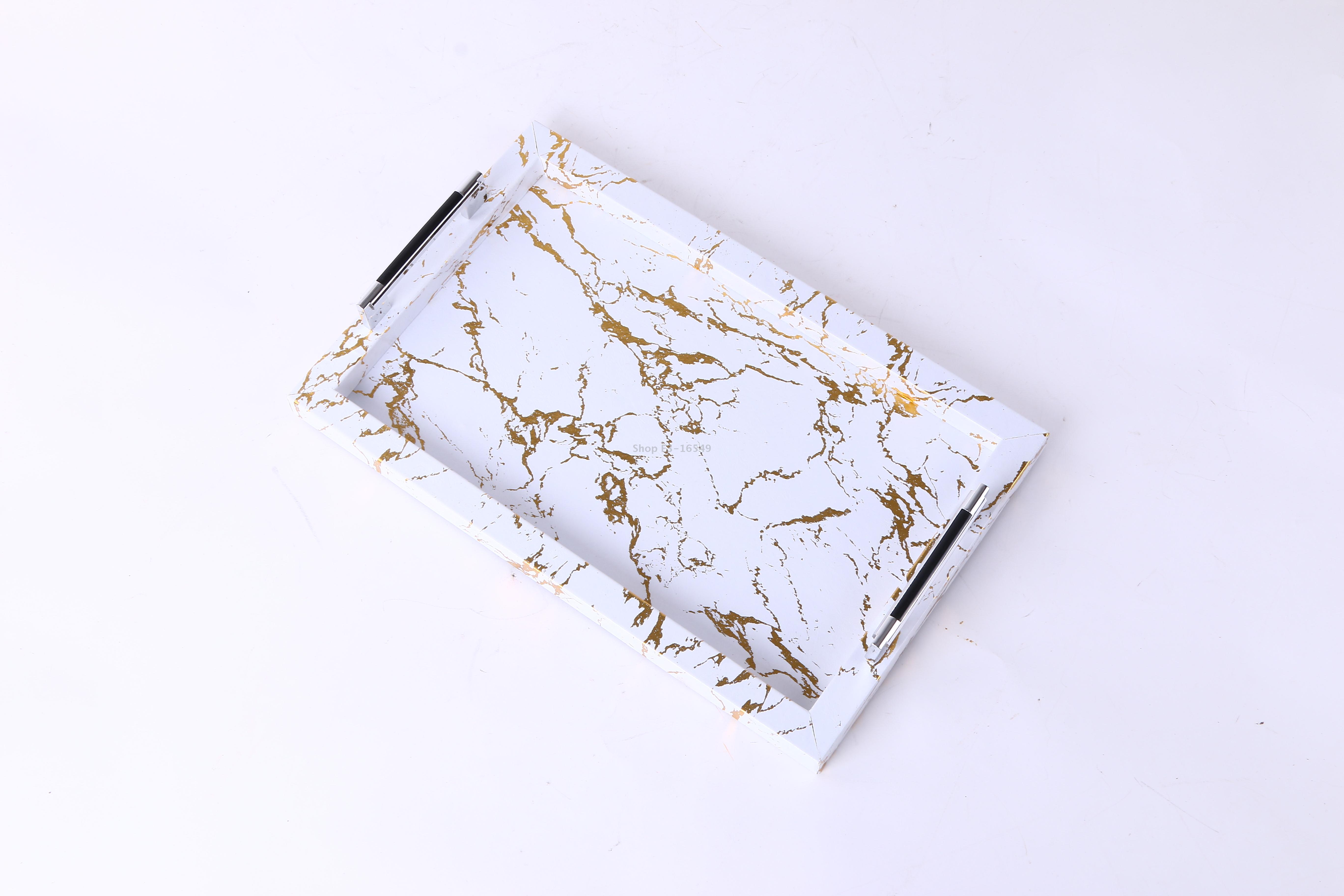 Placed European imitation Marbling tray tray can be found in rectangular wine restaurant teacup Tray HOTEL KTV plate