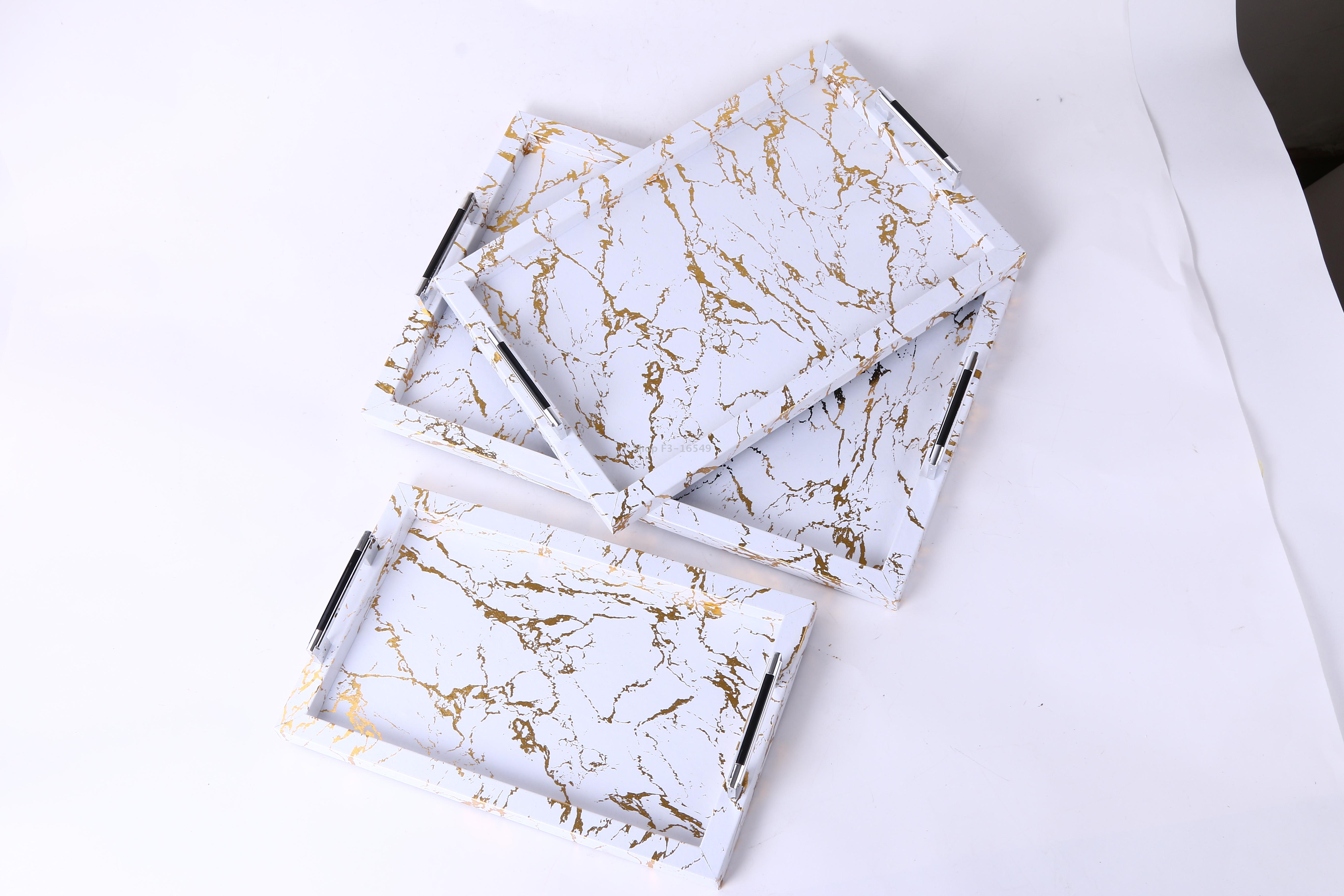 Placed European imitation Marbling tray tray can be found in rectangular wine restaurant teacup Tray HOTEL KTV plate