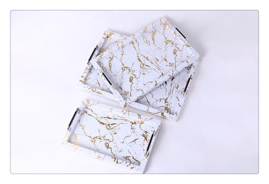 Placed European imitation Marbling tray tray can be found in rectangular wine restaurant teacup Tray HOTEL KTV plate