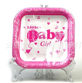 Cartoon paper tray tray cake plates birthday parties party party wedding square tray