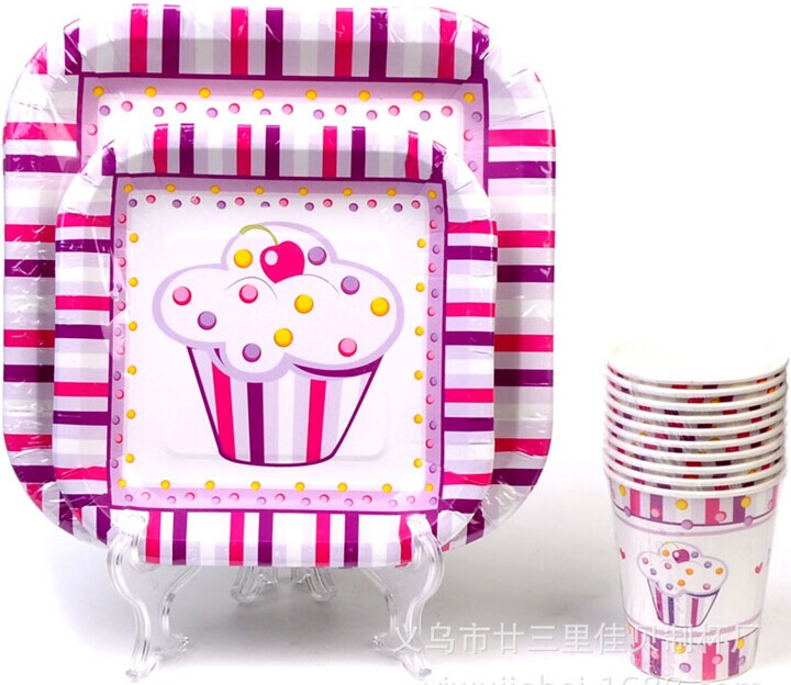 Cartoon paper tray tray cake plates birthday parties party party wedding square tray