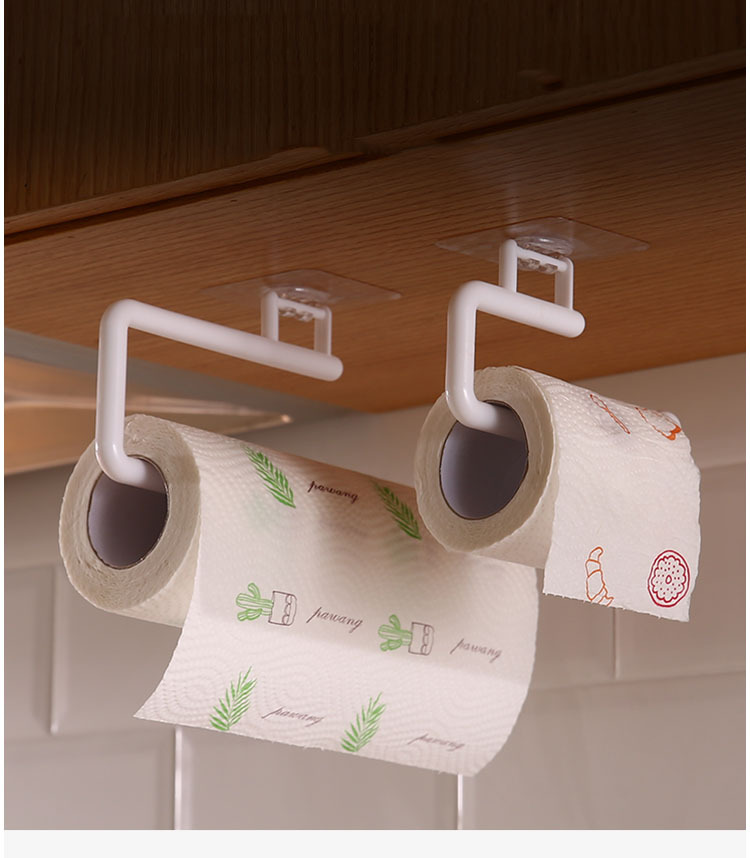 Kitchen Towel Rack Wall Hanging Lazy Rag Rack Punch-Free Toilet Paper Roll Holder Plastic Wrap Storage Rack Bathroom Towel Rack Kitchen Towel Rack Wall Hanging Lazy Rag Rack Punch-Free Toilet Paper Roll Holder Plastic Wrap Storage Rack Bathroom Towel Rack