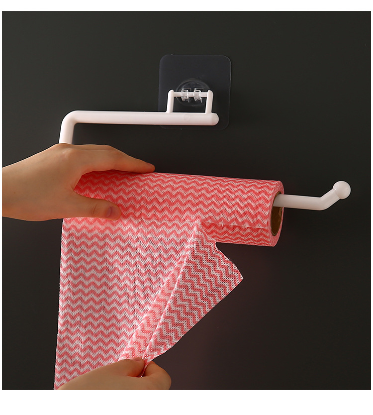 Kitchen Towel Rack Wall Hanging Lazy Rag Rack Punch-Free Toilet Paper Roll Holder Plastic Wrap Storage Rack Bathroom Towel Rack Kitchen Towel Rack Wall Hanging Lazy Rag Rack Punch-Free Toilet Paper Roll Holder Plastic Wrap Storage Rack Bathroom Towel Rack