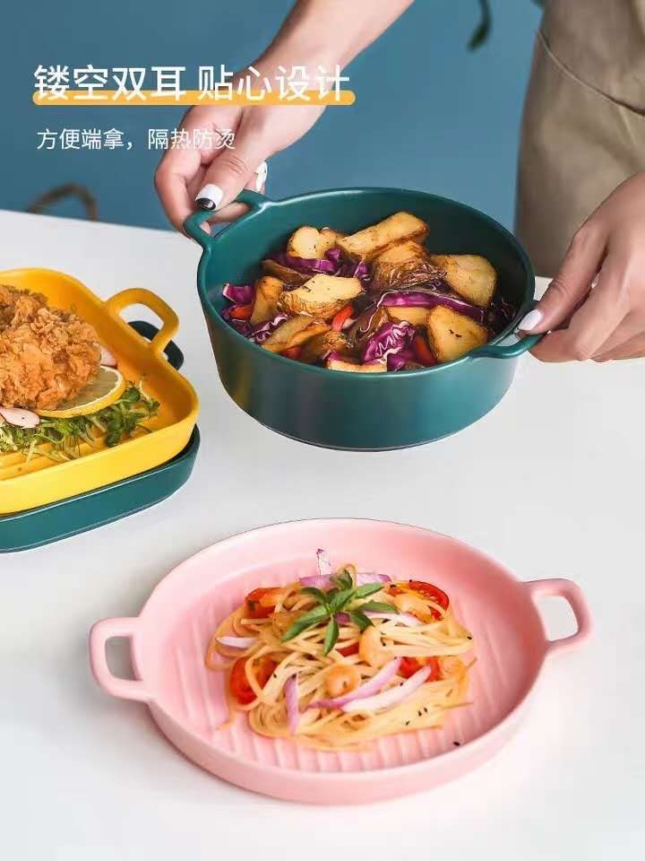 Ceramic Ovenware Pizza Tray Color Glaze Tray Oven Tray New