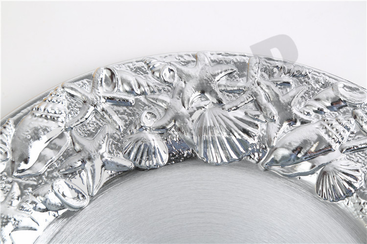 2020 New European-Style Plate Hotel Wedding Mat Plate Plastic Plate Electroplating Craft Plate Decorative Tray