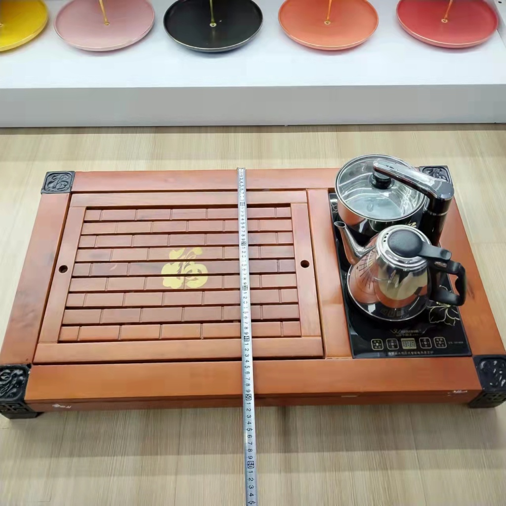 New Tea Tray Solid Wood Tea Tray Fu Character Tea Tray All Sizes Have Home-Use Tea Tray Manual Induction Cooker New Tea Tray Solid Wood Tea Tray Fu Character Tea Tray All Sizes Have Home-Use Tea Tray Manual Induction Cooker