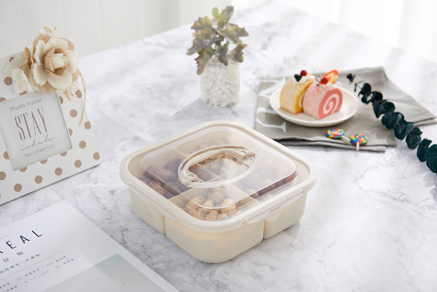 6117 Can Be Hand-Carrying Multifunctional Fruit Box Simple Compartment with Lid Seal Dried Fruit Box Fruit Box PP Plastic Candy Plate Fruit Box 6117 Can Be Hand-Carrying Multifunctional Fruit Box Simple Compartment with Lid Seal Dried Fruit Box Fruit Box PP Plastic Candy Plate Fruit Box