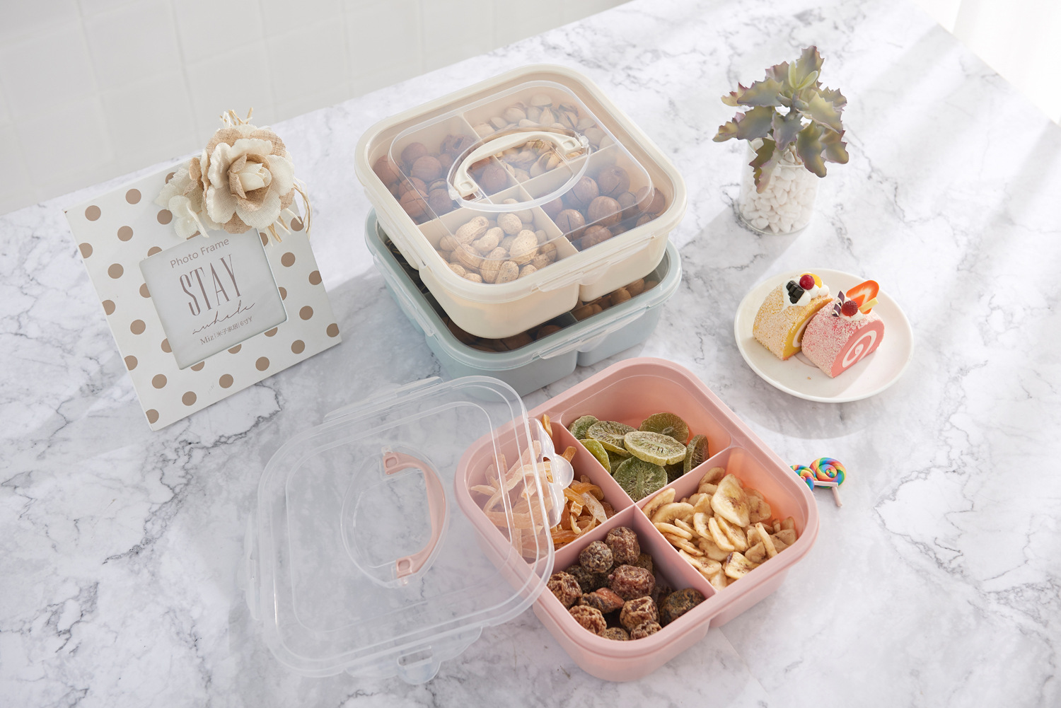 6117 Can Be Hand-Carrying Multifunctional Fruit Box Simple Compartment with Lid Seal Dried Fruit Box Fruit Box PP Plastic Candy Plate Fruit Box 6117 Can Be Hand-Carrying Multifunctional Fruit Box Simple Compartment with Lid Seal Dried Fruit Box Fruit Box PP Plastic Candy Plate Fruit Box
