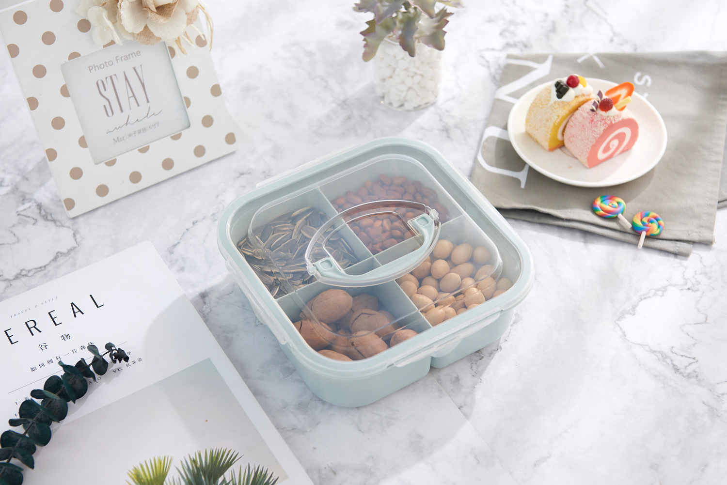 6117 Can Be Hand-Carrying Multifunctional Fruit Box Simple Compartment with Lid Seal Dried Fruit Box Fruit Box PP Plastic Candy Plate Fruit Box 6117 Can Be Hand-Carrying Multifunctional Fruit Box Simple Compartment with Lid Seal Dried Fruit Box Fruit Box PP Plastic Candy Plate Fruit Box