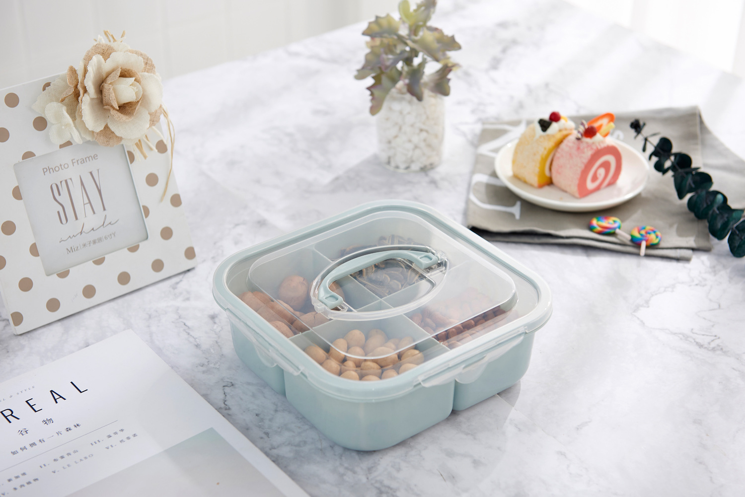 6117 Can Be Hand-Carrying Multifunctional Fruit Box Simple Compartment with Lid Seal Dried Fruit Box Fruit Box PP Plastic Candy Plate Fruit Box 6117 Can Be Hand-Carrying Multifunctional Fruit Box Simple Compartment with Lid Seal Dried Fruit Box Fruit Box PP Plastic Candy Plate Fruit Box