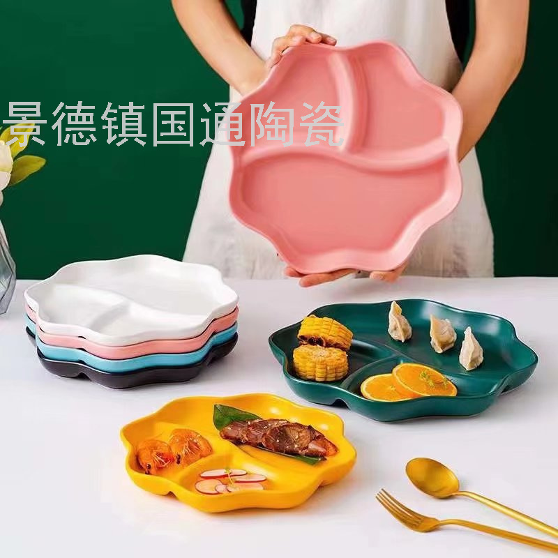 Ceramic Compartment Tray Candy Plate Fast Food Plate Salad Dish Steak Plate Round Plate Palte In Blue And White Swing Plate Bread Plate Ceramic Compartment Tray Candy Plate Fast Food Plate Salad Dish Steak Plate Round Plate Palte In Blue And White Swing Plate Bread Plate