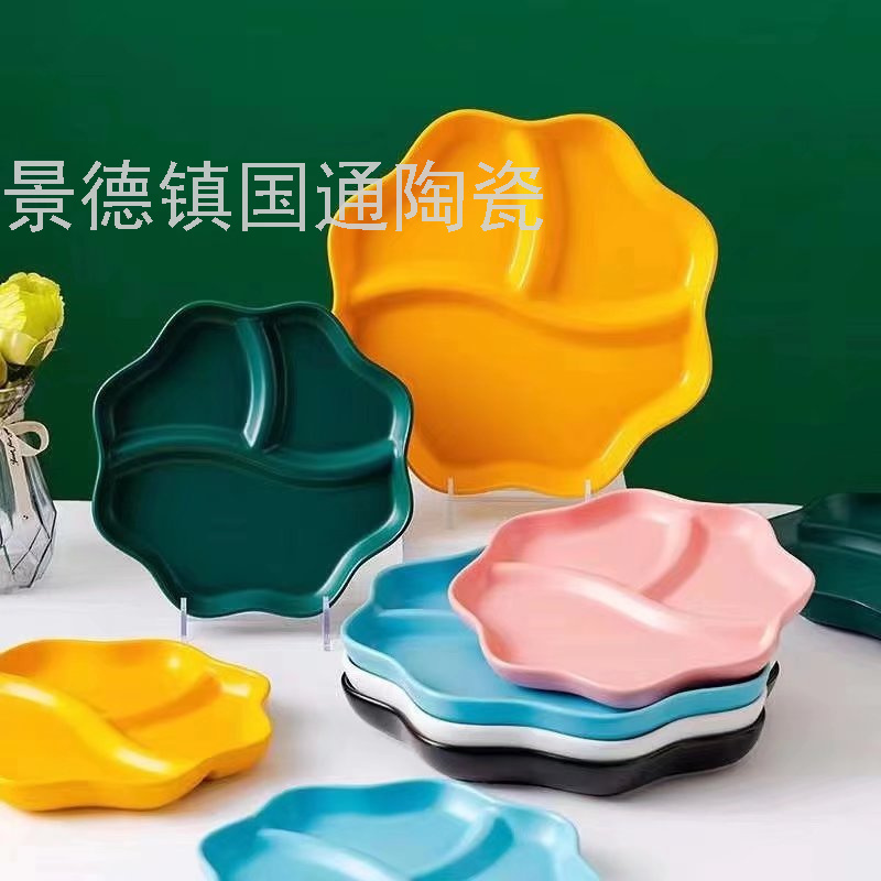 Ceramic Compartment Tray Candy Plate Fast Food Plate Salad Dish Steak Plate Round Plate Palte In Blue And White Swing Plate Bread Plate Ceramic Compartment Tray Candy Plate Fast Food Plate Salad Dish Steak Plate Round Plate Palte In Blue And White Swing Plate Bread Plate