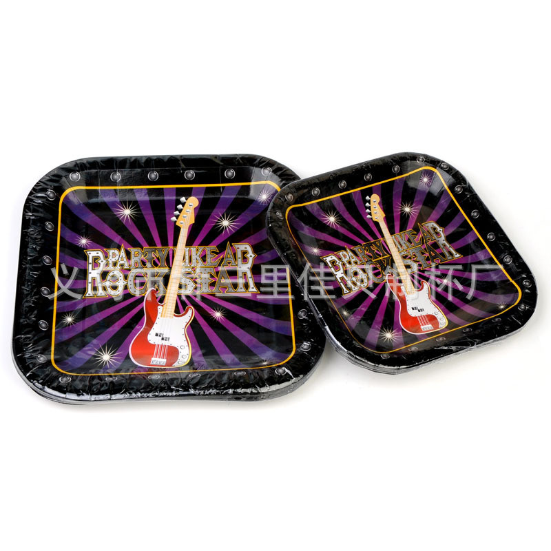 Cartoon paper tray tray cake plates birthday parties party party wedding square tray Cartoon paper tray tray cake plates birthday parties party party wedding square tray