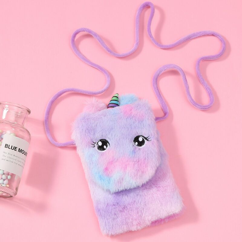 The Creative new unicorn cartoon zero wallet children cat plush express zero wallet key pendant bag card The Creative new unicorn cartoon zero wallet children cat plush express zero wallet key pendant bag card