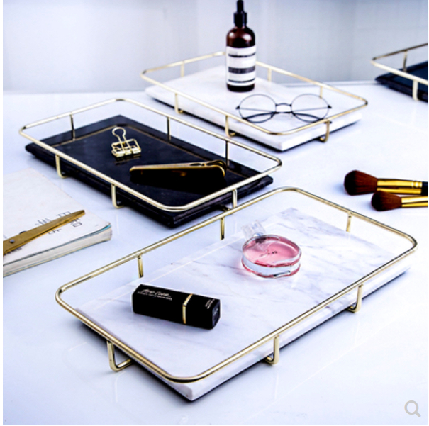 Nordic marble CERAMIC tray Ornaments, furnishing tray, toilet, bathroom toiletries, finishing tray Nordic marble CERAMIC tray Ornaments, furnishing tray, toilet, bathroom toiletries, finishing tray
